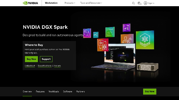 NVIDIA DGX Spark official product page showing availability and purchase options as of July 2026